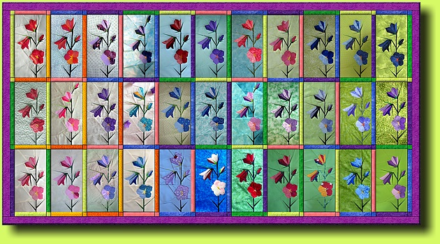 Virtueller Quilt Glockenblumen 2